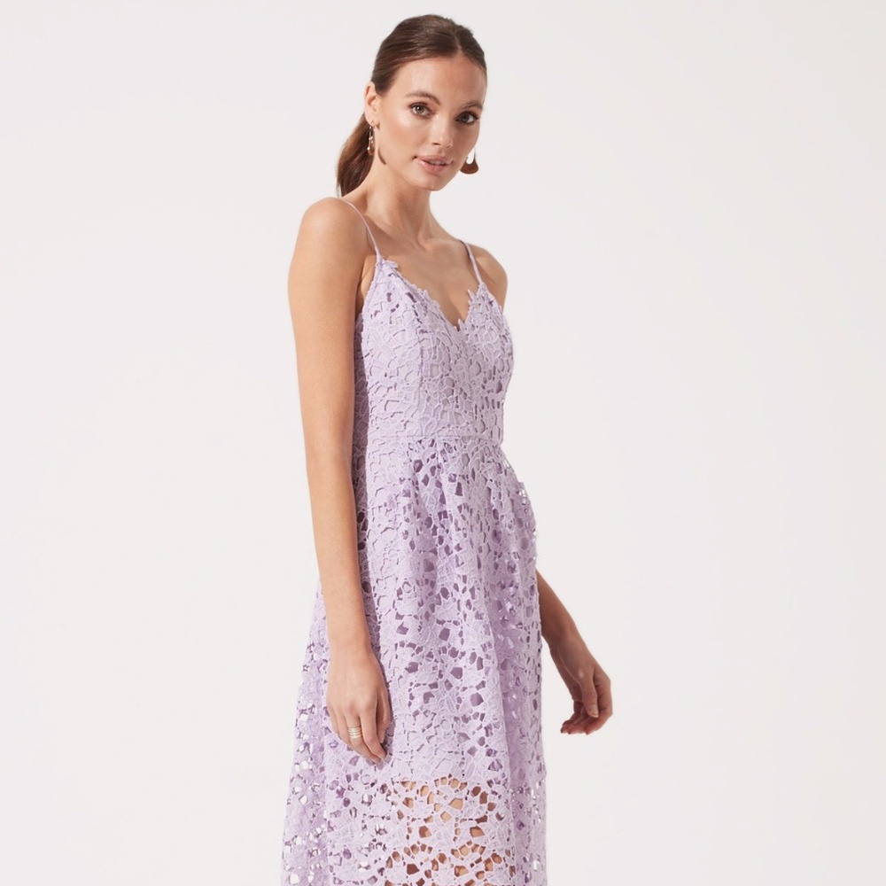 Lace A Line Midi Dress